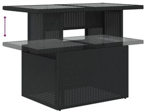 vidaXL Καναπές Κήπου 6 Τεμαχίων Μαύρο από Συνθετικό Ρατάν με Μαξιλάρια