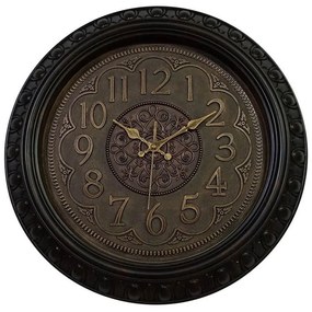 Ρολόι Τοίχου 816538 Φ50,5x5,3cm Dark Brown Ankor Plastic, Glass