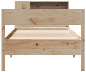 vidaXL Κρεβάτι Βιβλιοθήκη Χωρίς Στρώμα 90x200 εκ Μασίφ Ξύλο Πεύκου