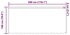 vidaXL Κουρτίνες με κουρτίνες Λευκό 300 x 180 cm Πολυεστέρας