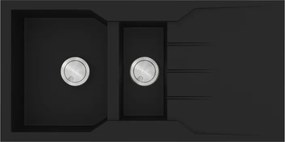 Sanitec Ultra Granite 802 (100x50) - Γρανιτένιος νεροχύτης - Nero