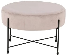 Σκαμπό 102 60x60x40cm Beige 380-92-008 Velvet, Metal