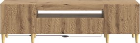 vidaXL Ντουλάπα LED Τηλεόρασης DELFT 153 x 35 x 43 εκ Artisan Δρυς