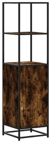 Highboard Καπνιστή δρυς Κατασκευασμένο ξύλο και μέταλλο - Καφέ