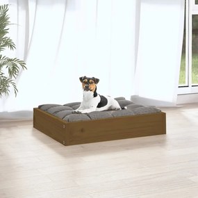 Κρεβάτι Σκύλου Μελί 51,5 x 44 x 9 εκ. από Μασίφ Ξύλο Πεύκου - Καφέ