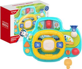 Interactive steering wheel for children (blue) Huanger HE0541