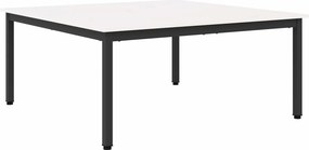 vidaXL Τραπεζάκι σαλονιού Λευκό 100 x 100 x 45 cm Στερεά ξυλεία πεύκου