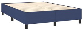 vidaXL Κρεβάτι Boxspring με Στρώμα &amp; LED Μπλε 140x190 εκ. Υφασμάτινο