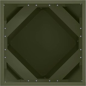 vidaXL Γλάστρα 2 τμχ. Ελιά Πράσινη 40 x 40 x 40 cm Ατσάλι