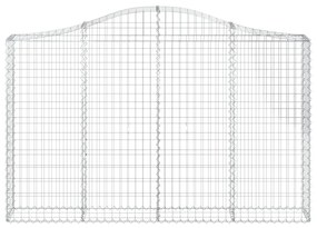 vidaXL Συρματοκιβώτια Τοξωτά 13 τεμ. 200x30x120/140 εκ. Γαλβαν. Ατσάλι