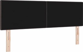 vidaXL Κεφαλάρι με κεφαλάρι Σκούρο Καφέ 160 cm Τεχνητό Δέρμα