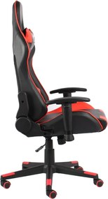 vidaXL Καρέκλα Gaming Περιστρεφόμενη Κόκκινη PVC