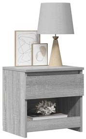 vidaXL Κομοδίνα 2 τεμ. Γκρι Sonoma 40x30x39 εκ. από Επεξεργασμένο Ξύλο