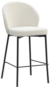 Σκαμπό Bar Lune 26-0058 48x53.5x95.5cm White