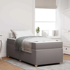 vidaXL Σκελετός Κρεβατιού με στρώμα Taupe 90 x 190 cm Τσέπες ελατηρίων