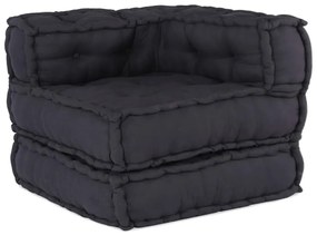 Modular Pouffe Anthracite 70x70x54 ύφασμα - Ανθρακί