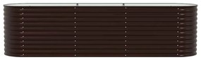 vidaXL Καφέ Κήπος Ανασήκωμα 320 x 80 x 81 εκ. από Γαλβανισμένο Ατσάλι