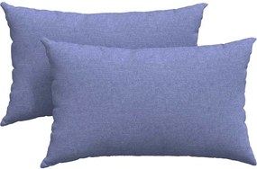 vidaXL Μαξιλάρι Καναπέ 2 pcs Μπλε τζην 50 x 30 cm ύφασμα