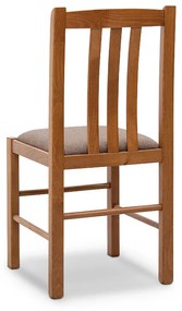 Καρέκλα τραπεζαρίας Derry Megapap από μασίφ ξύλο οξιάς χρώμα καρυδί 42x42x90εκ.