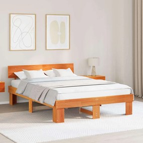 vidaXL Σκελετός Κρεβατιού Καφέ κεριού 160 x 200 cm Μασίφ ξύλο πεύκου