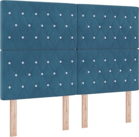 vidaXL Κεφαλάρι Σκούρο Μπλε 160 cm Βελούδο