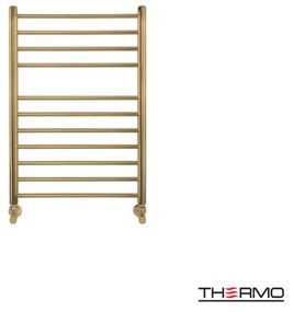 Thermo Bellavia Θερμαινόμενη πετσετοκρεμάστρα 75x50cm Brushed Gold ΔΕΝ ΠΕΡΙΛΑΜΒΑΝΤΟΝΤΑΙ ΔΙΑΚΟΠΤΕΣ &amp; ΑΝΤΙΣΤΑΣΕΙΣ