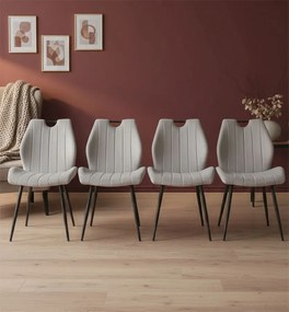 Καρέκλα Arco Velvet-Anoikto Gkri (4) τεμάχια