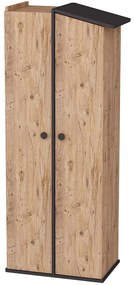 Ντουλάπα Δίφυλλη Valerin 550ARN3153 72x45,3x179,8cm Pine-Anthracite Δίφυλλη