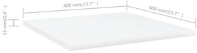 vidaXL Ράφια Βιβλιοθήκης 4 τεμ. Λευκά 40x40x1,5 εκ. από Επεξ.Ξύλο