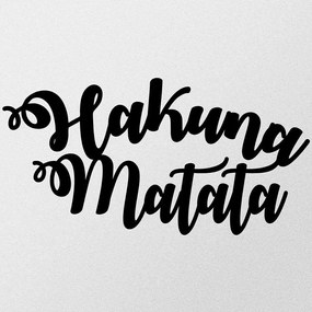 Διακοσμητικό Τοίχου Hakuna Matata 279ENZ1101 70x35cm Black Wallity Metal