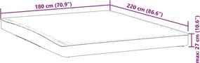 vidaXL Προστατευτικό στρώματος Λευκό 180x220 εκ. Αδιάβροχο