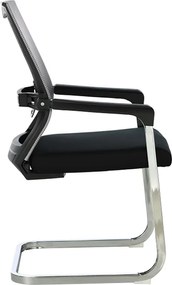 Καρέκλα γραφείου επισκέπτη Chromatic pakoworld μέταλλο-mesh μαύρο