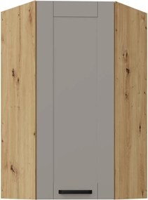Κρεμαστό ντουλάπι γωνιακό Nelor 60x60 GN 108 1F-Γκρι σπέσιαλ - Φυσικό