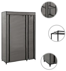vidaXL 282425  Folding Wardrobes 2 pcs Grey 110x45x175 cm Fabric