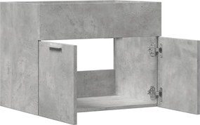 vidaXL Ντουλάπι Νιπτήρα Γκρι Σκυροδέματος 60x38,5x46 εκ. Επεξ. Ξύλο