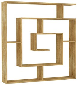 Βιβλιοθήκη Labirent Megapap χρώμα φυσικό οξιάς 125x22x129εκ.
