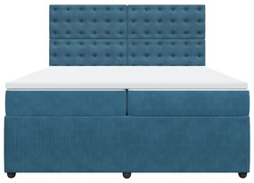 ΚΡΕΒΑΤΙ BOXSPRING ΜΕ ΣΤΡΩΜΑ ΣΚΟΥΡΟ ΜΠΛΕ 200X200 ΕΚ. ΒΕΛΟΥΔΙΝΟ 3292446