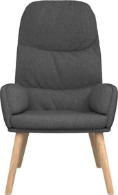 vidaXL Πολυθρόνα Relax Σκούρο Γκρι Υφασμάτινη με Σκαμπό