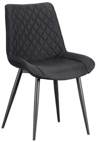 Καρέκλα Alesia 11.1601 52x59x88cm Με Ύφασμα Black Zita Plus