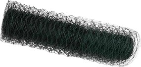 vidaXL Φράχτης Εξαγώνου Πράσινο 0,6 x 25 μ PVC