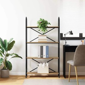 vidaXL Ράφι Βιβλίων 4 επιπέδων 80 x 30 x 146 εκ Επεξεργασμένο ξύλο