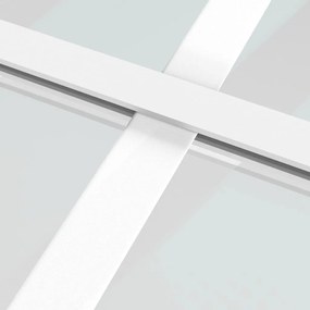 vidaXL Συρόμενη Πόρτα Λευκή 90 x 205 εκ. από Γυαλί ESG / Αλουμίνιο