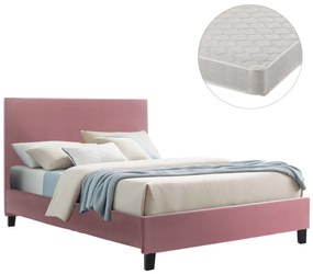 ΚΡΕΒΑΤΙ ΜΕ ΣΤΡΩΜΑ BECCA HM21283.05 ΣΑΠΙΟ ΜΗΛΟ ΒΕΛΟΥΔΟ--ΓΙΑ 150x200εκ