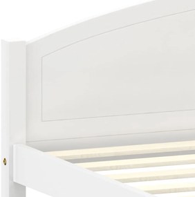 vidaXL Πλαίσιο Κρεβατιού Λευκό 160 x 200 εκ. από Μασίφ Ξύλο Πεύκου