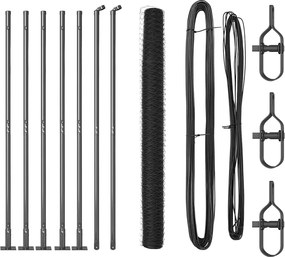 vidaXL Στύλος Περιφράξεων Γκρι 10 x 1,5 μ. (36 χιλ. δίχτυ)