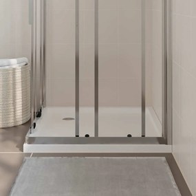 vidaXL Βάση Ντουζιέρας Τετράγωνη Λευκή 80 x 80 εκ. από ABS