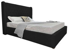 Κρεβάτι Duchess 09-1786 Για Στρώμα 160x200cm 220,5x181x135cm Anthracite Queen Size Λινό