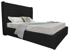 Κρεβάτι Duchess 09-1786 Για Στρώμα 160x200cm 220,5x181x135cm Anthracite Υπέρδιπλo Linen