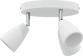 vidaXL Σποτ οροφής με προβολείς Λευκό 19 x 19 x 14,5 εκ. Μέταλλο