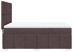 ΚΡΕΒΑΤΙ BOXSPRING ΜΕ ΣΤΡΩΜΑ ΣΚΟΥΡΟ ΚΑΦΕ 140X200 ΕΚ ΥΦΑΣΜΑΤΙΝΟ 3293987